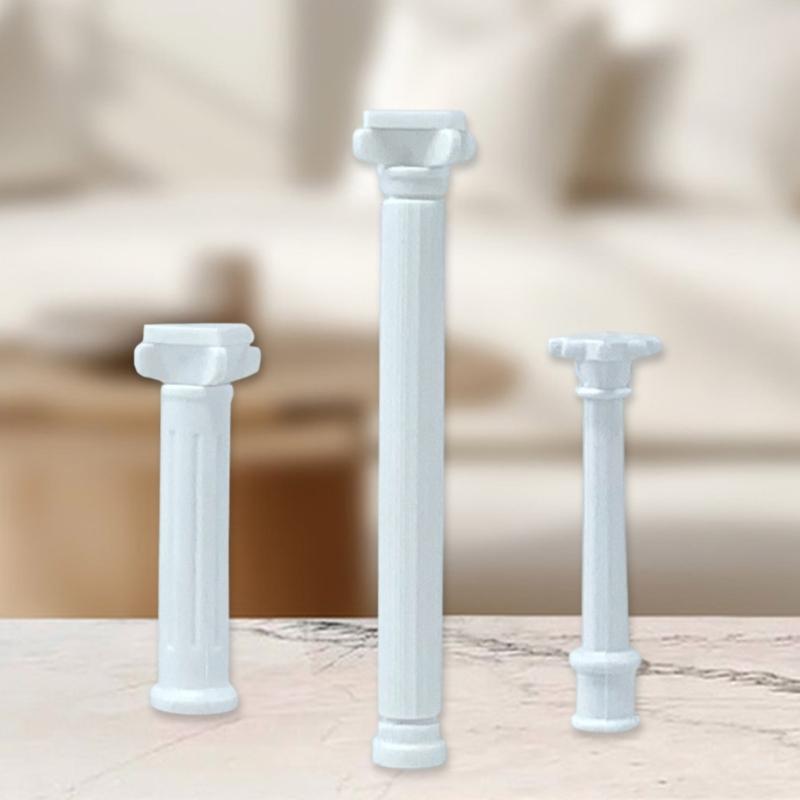 6Pcs Mini Roman Pillar Plastic Greek Roman Column Roman Priest Cloths Myth DIY Sand Table Scene Accessories Home Decors