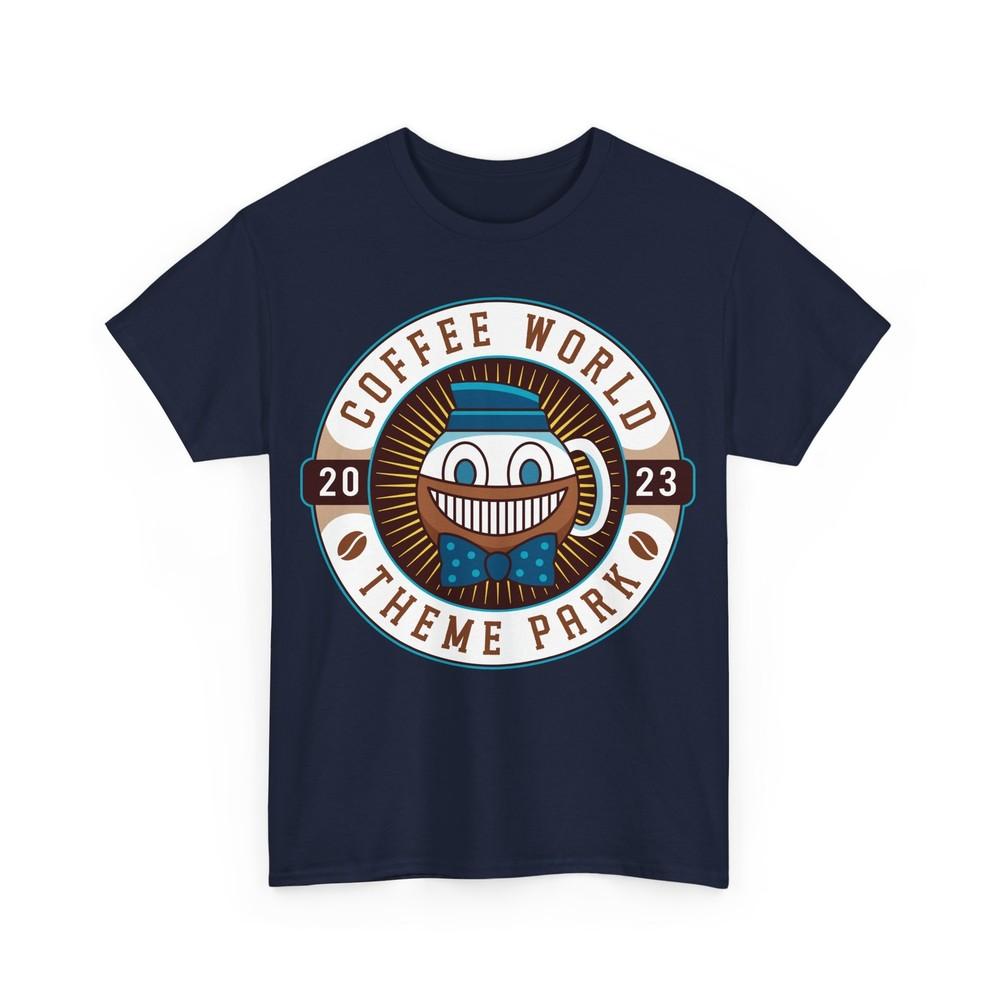 

Watery Coffee World Emblem Unisex T-Shirt. Alan Wake 2 Video Game. Bright Falls 3XL
