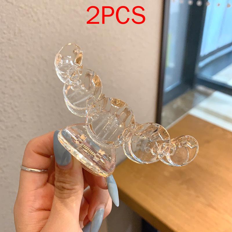 (87 Styles) 2pcs/ Set New Large Jelly Color Hair Clip Acrylic Hair Claw Shark Clamp For Women Girls Fashion Summer Updo Headwear Hair Accessories