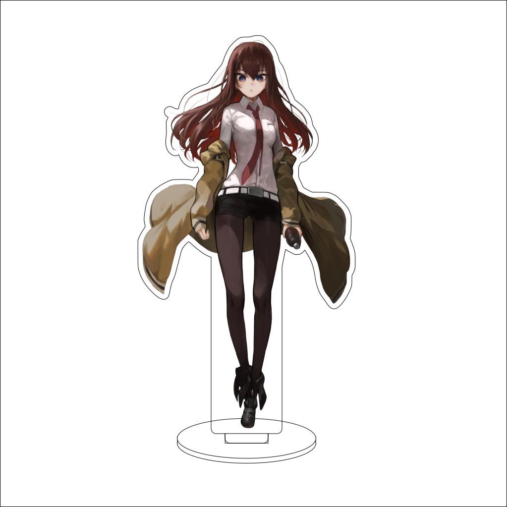 16CM Anime Steins Gate Cosplay Acrylic Stand Ornaments Shiina Mayuri Okabe Rintarou Makise Kurisu Figure Stand Halloween Gifts