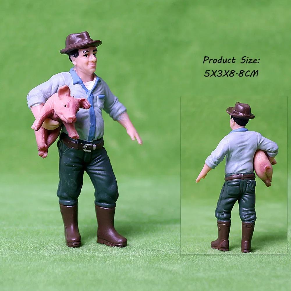 17 BUC Asortate Simulare Fermier oameni Model Figurine de Acțiune Păpușă PVC Figurine Personal Fermă Seturi de Joacă Jucării Educative pentru copii