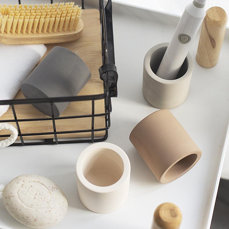 Home Bathroom Diatomaceous Earth Toothbrush Holder for Odor Adsorption Drying and Water Absorption Toothbrush Holder