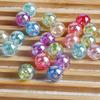 100Pcs/lot Mixed Color Crystal Round AB Spacer Beads Plastic Loose Beads Handmade Making Women Jewelry Diy Earrings Accessories