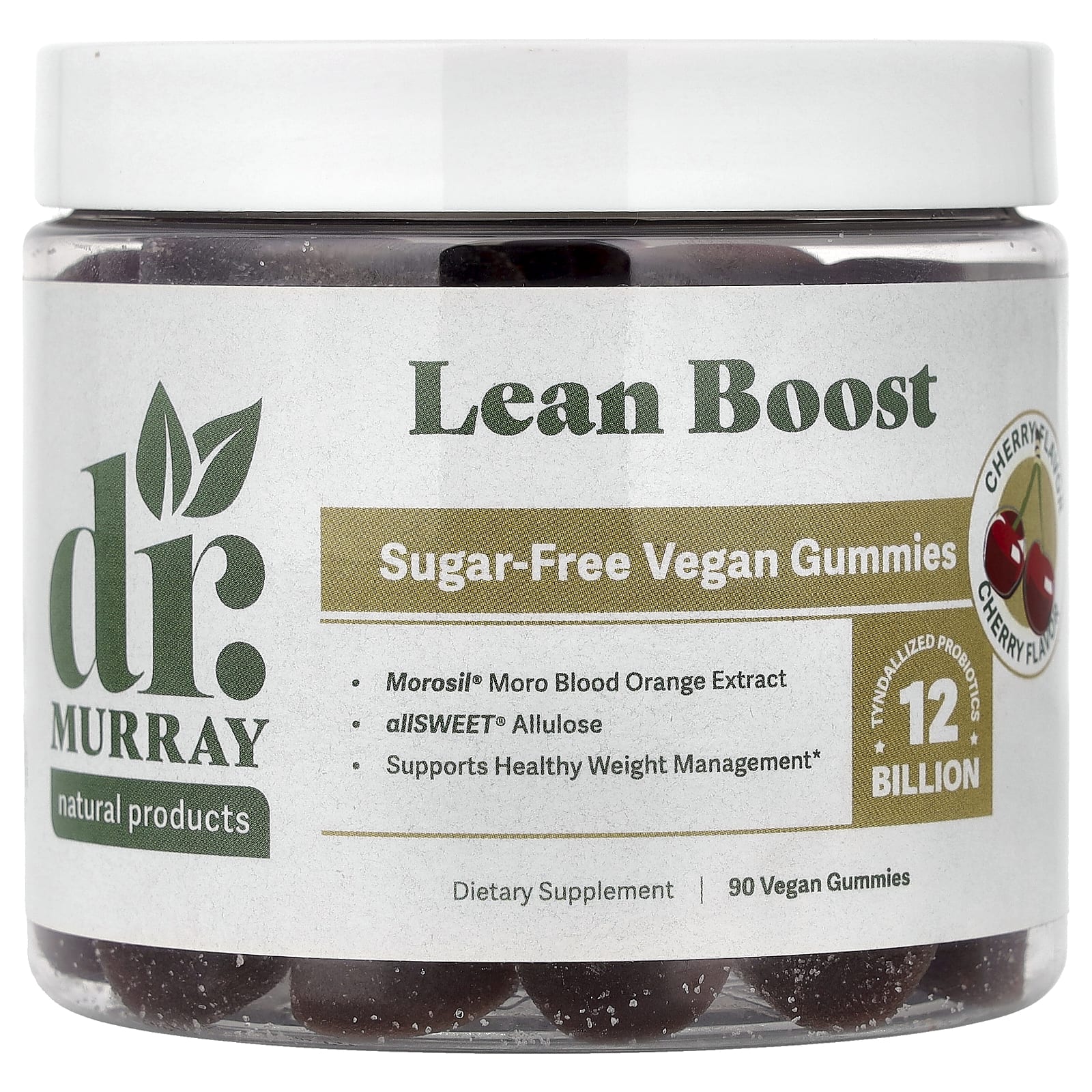 

Dr. Murray s Lean Boost Gummies, Cherry, Vegan, 90 Gummies
