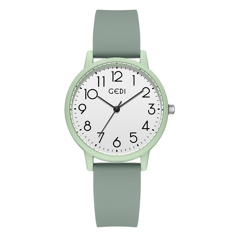 Simple Middle School Student Exam Special Watch Candy Color Waterproof Silicone Watch Women'S High Value Quartz Watch