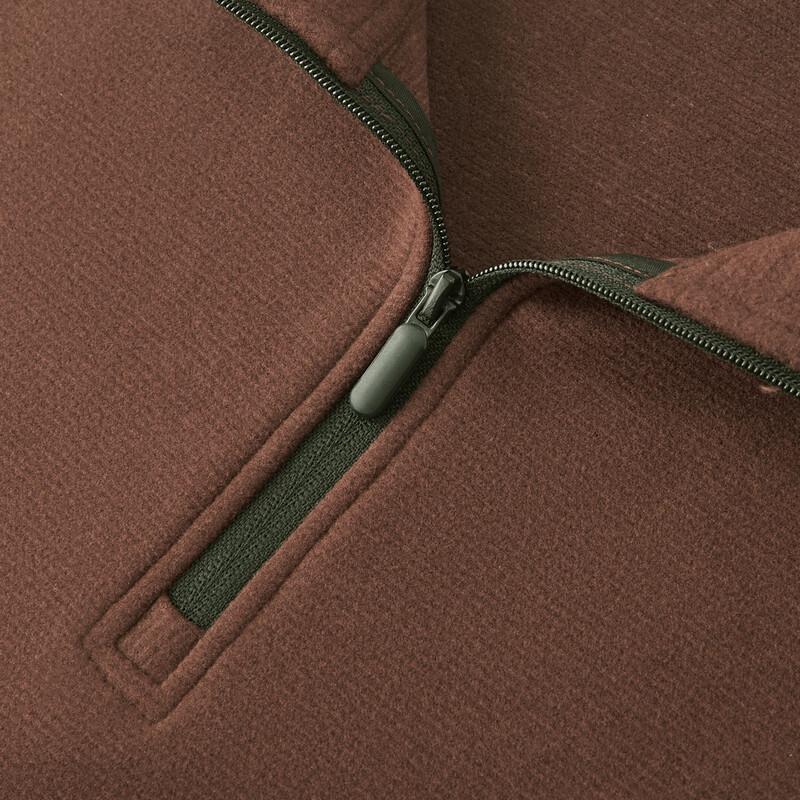 Shanshan Men's Wool Silk Blend Half-Zip Stand Collar Sweatshirt