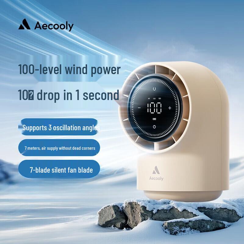 Aecooly Mini Portable Bladeless Desk Fan