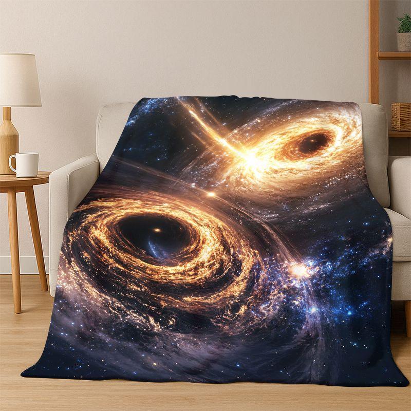 Univers Milchstraße Weltraum Sterne Galaxie Erde Flanelldecke Weiche Warme Überwurfdecke für Schlafzimmer Wohnzimmer Bett Reise Camping