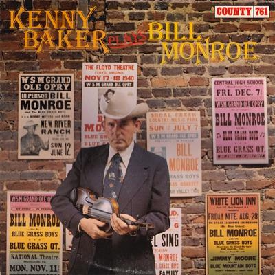 LP Record KENNY BAKER  Kenny Baker Plays Bill Monroe COUNTY761 COUNTY 1976 US CountryFolk Used