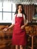 Thicken Waterproof Kitchen Apron Woman's Solid Color Cooking Men Chef Waiter Cafe Shop Barbecue Barber Bib Kitchen Accessories