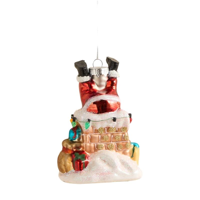 Ljus Pastellfärgad Splittersäker Glas Julgransdekorationer med Konstnärlig Geometrisk Accent