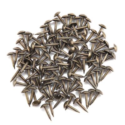 100 Stück Verdickte Eisenklammern Nägel Befestigungselemente für Möbel Trommel Holztür (6 * 12mm)