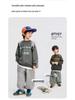 Fairy Tale Memory 2025 Boys' Retro Color Block Patchwork Sweatshirt - Big Kids Autumn Loose Fit, Long Sleeve