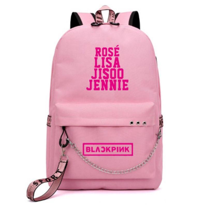 Stylish And Durable Blackpink-inspired Backpack For Students
