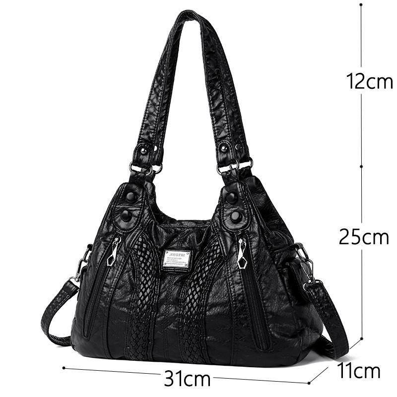 Fashion PU Leather Handbag for Women Shoulder Bags Genuine Sheepskin Crossbody Bag for Women Messenger Bag Tote Moms Bag