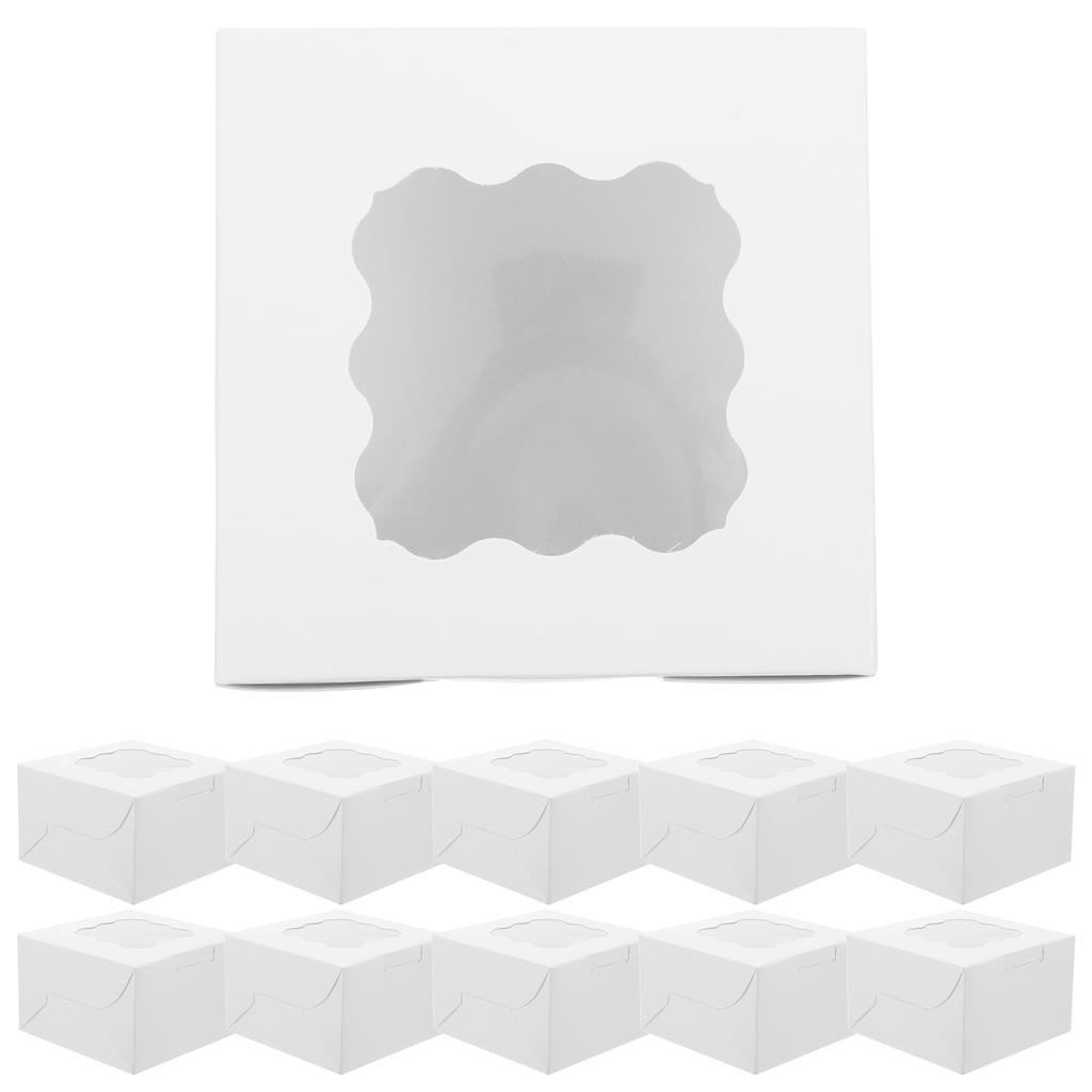 Biscuit Box Bakery Boxes Cake Transport Container Kraft Paper Small Pastry Cupcake Stand