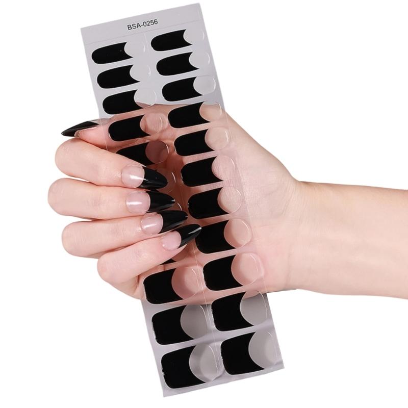 Quickly dry SelfAdhesive Nail Art Stickers Soft Waterproof Materials Gel Nail Strips For Daily Use And Special Occasions