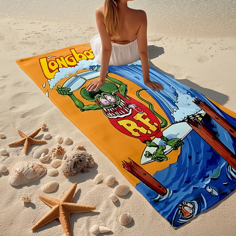 Rat Fink Power Fashion Beach Towel: Ideal for Summer Adventures Soft, absorbent and quick drying suitable for swimming and bathing