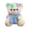 Cute Plush Teddy Bear Toy With Tie-dye Scarf For Kids Gift Wholesale