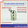 Nipplo di ingrassaggio dritto in acciaio inox NPT e coppa di pressione 1/8, 1/4, 3/8 Gomito