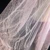 Glitter Sequin Lace Fabric Iron Bronzing Wave Pattern Polyester Material Bridal Wedding Party Evening Dress Fabric DIY Textile