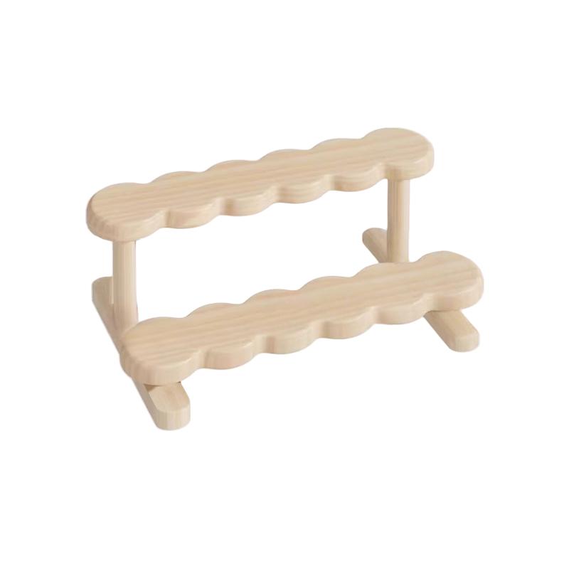 

2-3 Tier Display Riser Stand Wooden Shelf for Perfume Organizer Perfume Display Shelf Figure Display Case Dolls Storage Rack New