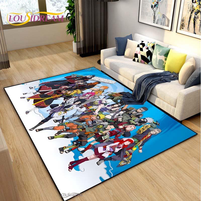 Bandai Naruto Cartoon Anime Carpet for Living Room Bedroom Cute Rugs Kitchen Door Kids Un-slip Floor Mats Alfombra Birthday Gift