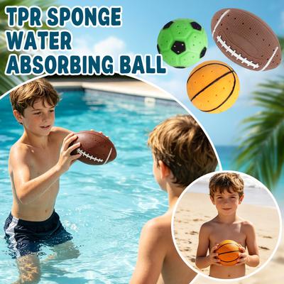 3PC Set TPR Sponge Water Absorption Balls Outdoor Play Soft Safe Water Dodge Balls for Kids and Adults Suitable for Pool Beach and Backyard Games