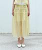 Brilmance Frill See-Through Tiered Skirt [Yellow]