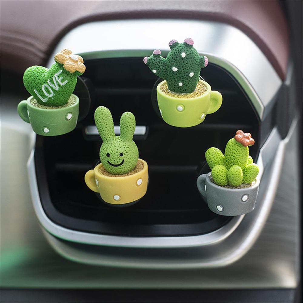 Air Freshener Car Aromatherapy Clip Cute Potted Air Conditioner Interior Accessories Auto Accessories Aromatherapy Resin