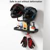 ABLZ-Motorcycle Helmet Display Stand With Adjustable Hook Universal Fit For Caps, Jackets& Accessories. Wall Mounted Storage