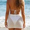 Women's Beach Vacation Strap-on Top and Short Skirt with Neck Strap Beach Swimsuit Bikini Set