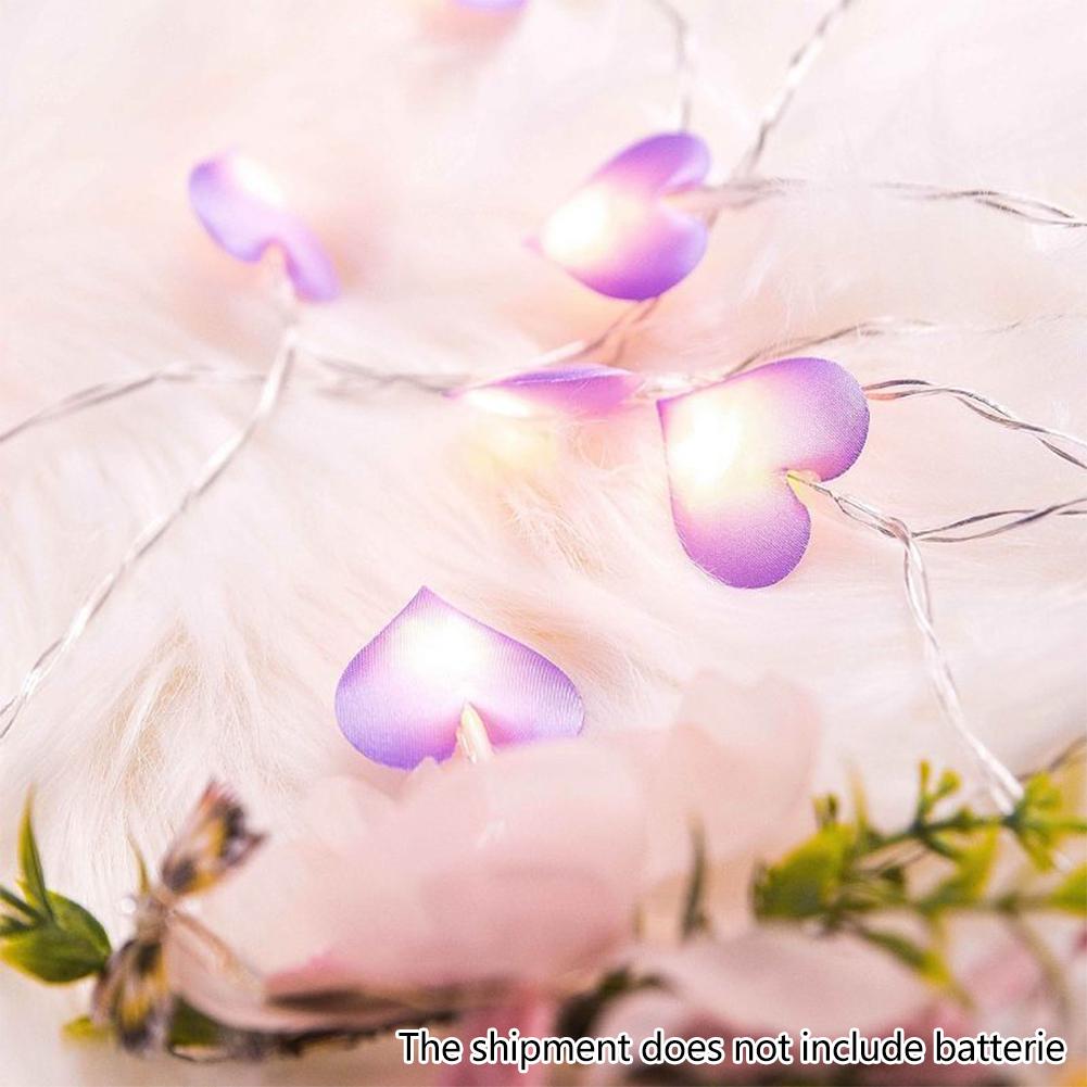 LED Colorful Heart String Lights Romantic Heart Lamp Valentine's Day Party Room Decorations Wedding Decorations