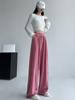 Wide Leg Pants Women Autumn Winter Thicken Loose Casual Straight Trousers Y2K Ladies with Pockets Mop Pants Slim Body