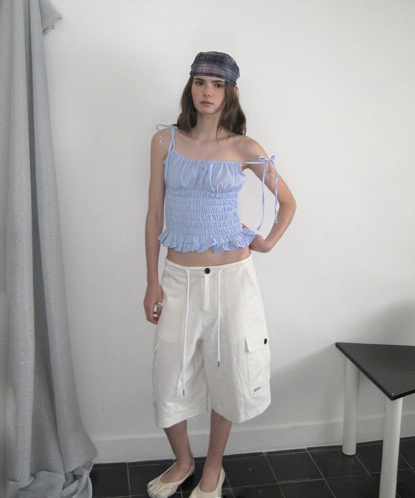 Eopaeleolakaibeu Siena Linen Bermuda Pants - Ivory
