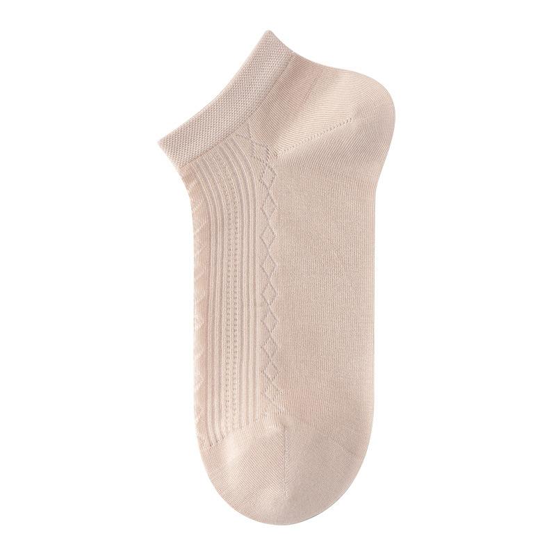 5 Pairs of Women's Summer Super Thin Breathable Mesh Boneless Antibacterial and Deodorant Socks