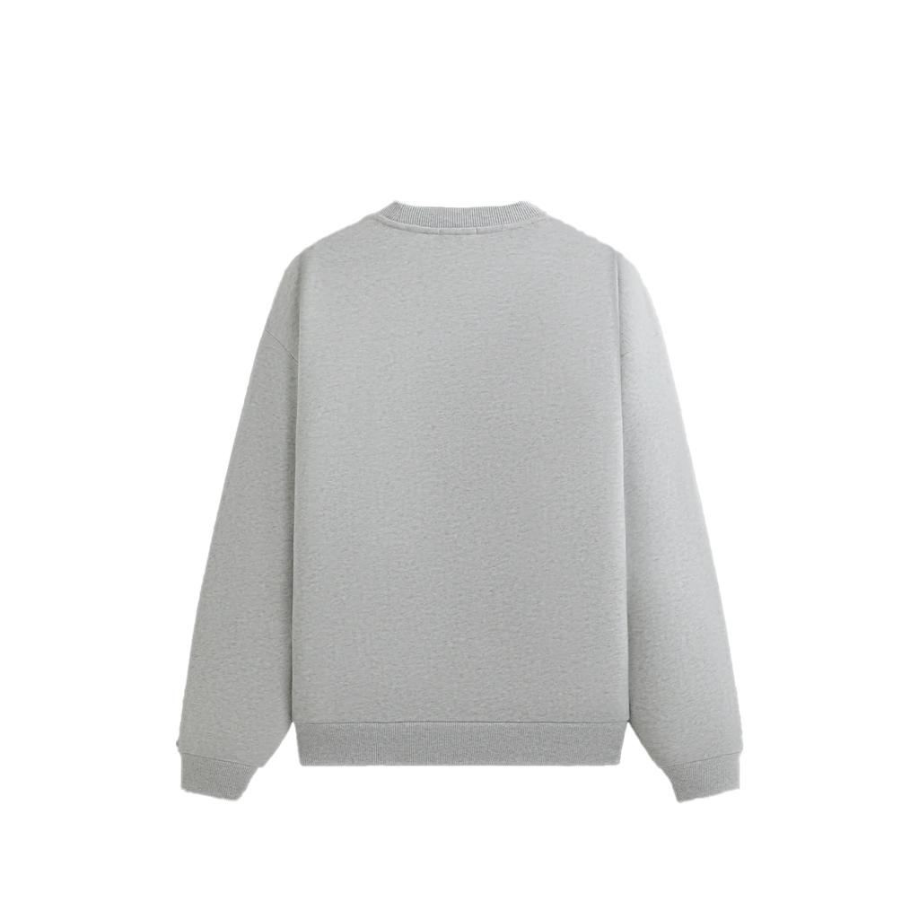 KITH Floral Lace Nelson Logo Embroidered Crewneck Long Sleeve Sweatshirt Men sweatshirt Light-Gray KHM032535-002