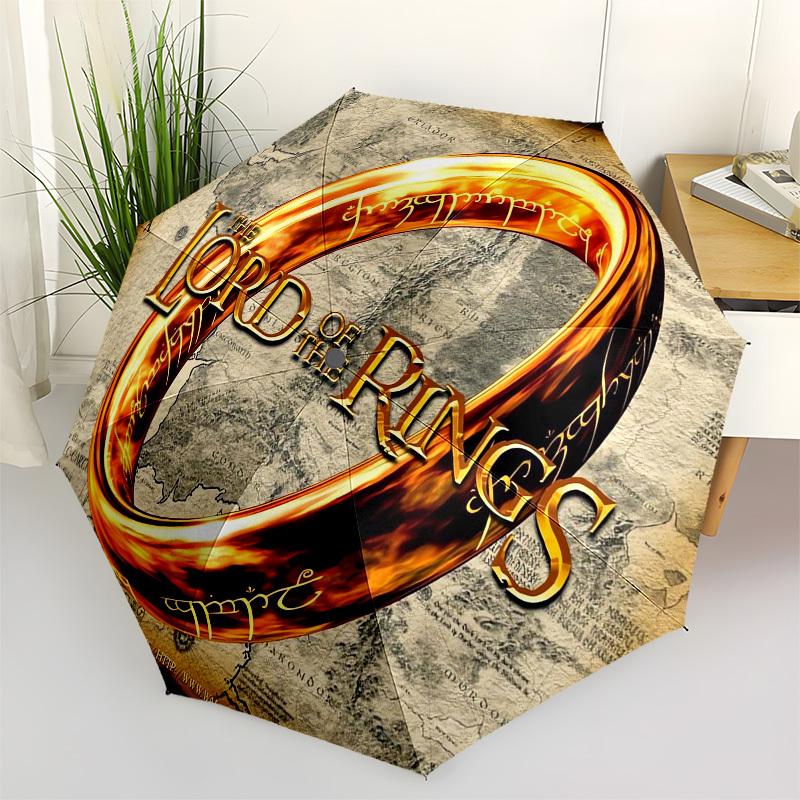 

1pc Lord of the Rings Map Umbrella with Plastic Handle,Suitable for All Seasons Travel Outdoor Multi-functional UmbrellaDCS149