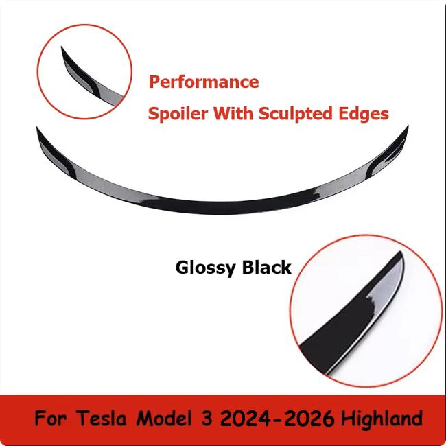 Car ABS Spoiler For Tesla New Model 3 2024-2026 Highland Original High-performance Model Y Juniper Carbon Fiber Accessories