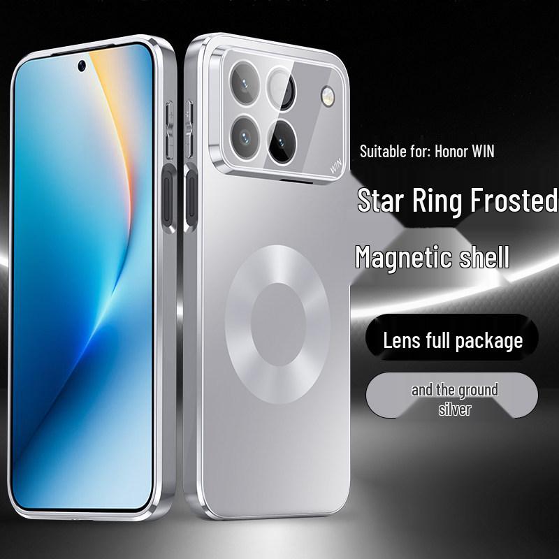 Honor Win Phone Case - New Matte Design with Star Ring, High-End Magnetic Charging, Fashionable for Men and Women
