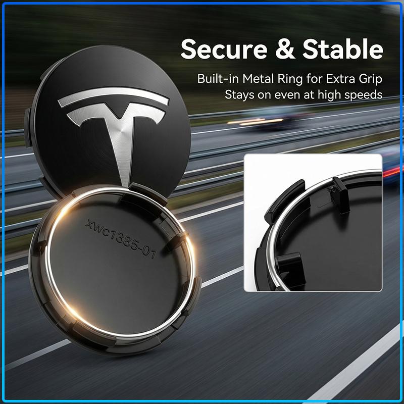4 stuks 60 mm Auto Wielnaafdopjes Badge Accessoires Voor Tesla Model 3 Model S Model X Model Y Roadster Performance Decoratie
