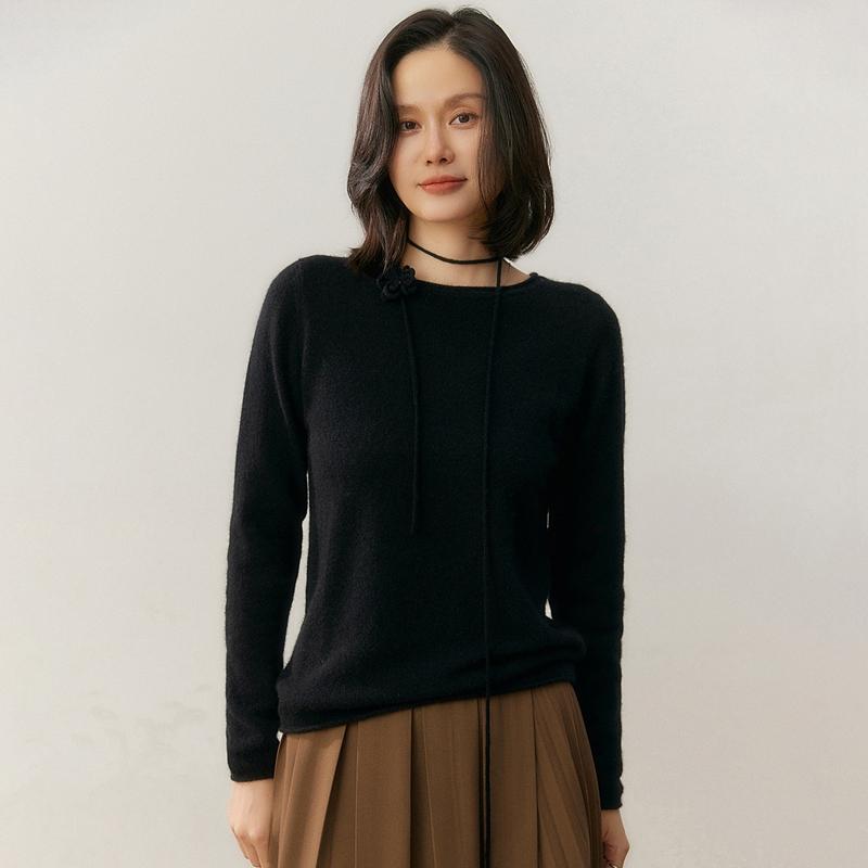 Qinghe 100% Pure Cashmere Women's Sweater - Ultra Soft Luxury Winter Pullover