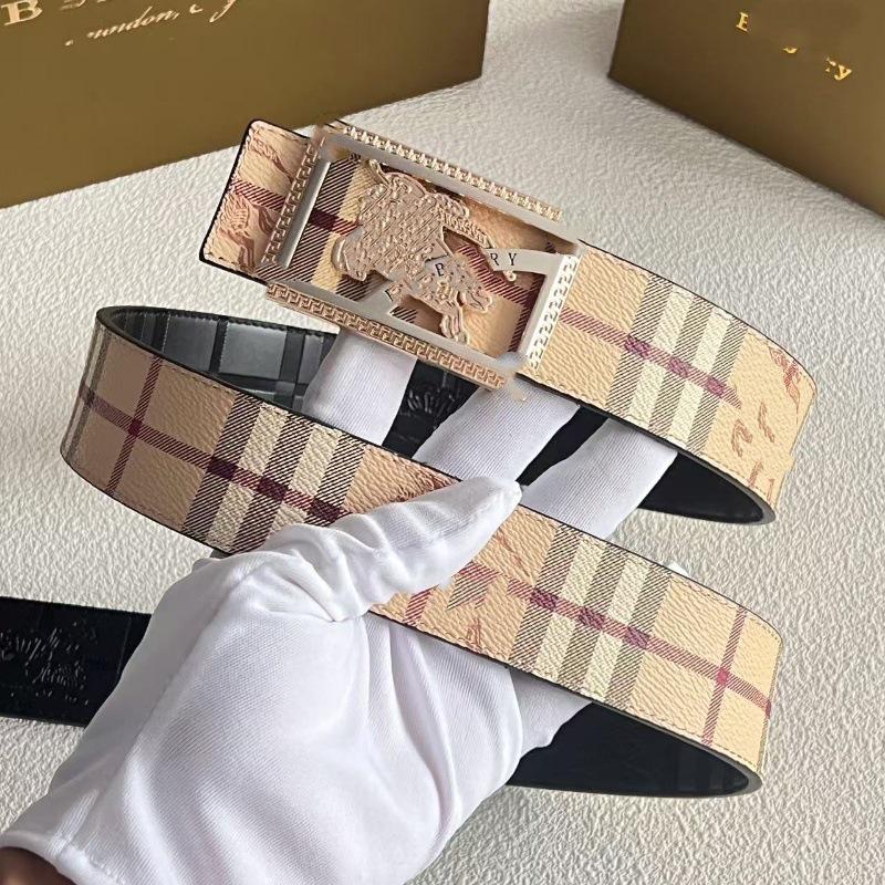 Smooth Buckle Leather Belt - Fashionable Business & Jeans Waist Accessory