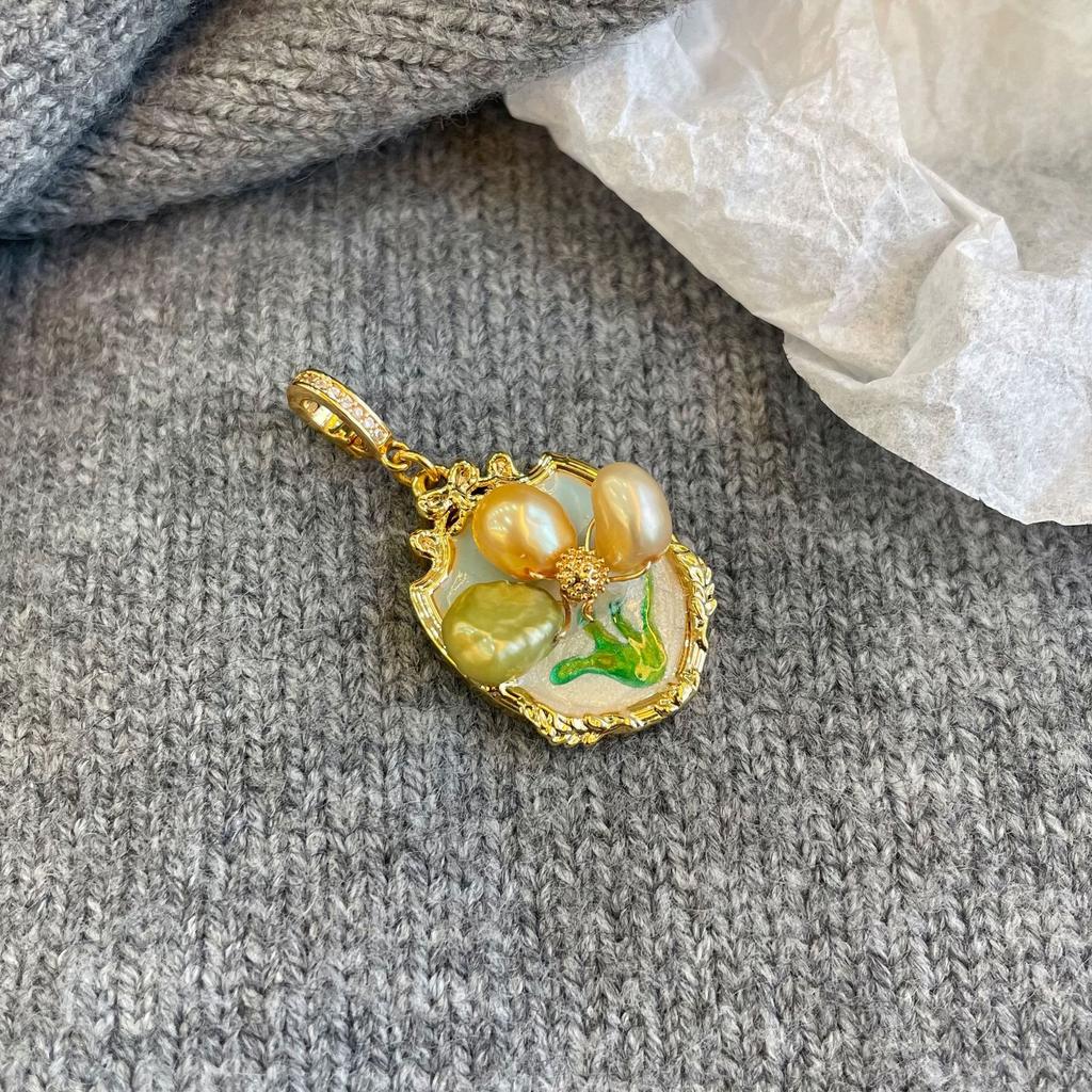NALA Nala Originaldesign Tropfenglasur bemalter Halskettenanhänger Einzelanhänger ohne Kette Nische vielseitig universeller Karabineranhänger