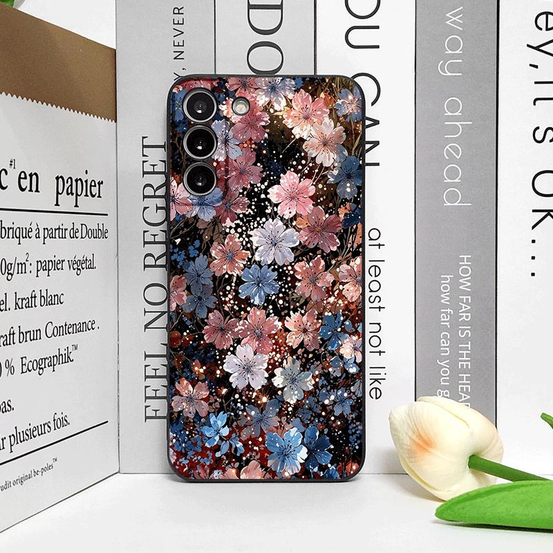 

Flowers Printing Beautiful Floral Fragments Silicone Phone Case for Samsung Galaxy S25 S24 S23 Ultra S22 Plus S21 FE Soft Cover For Samsung M55