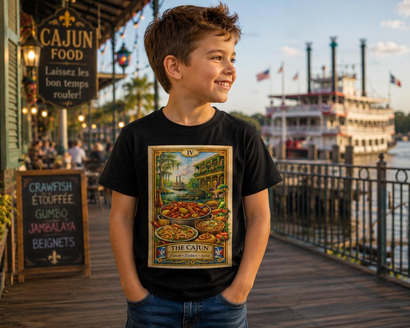 Cajun Cuisine Illustration Kids Tee | Louisiana Gumbo Poster 140