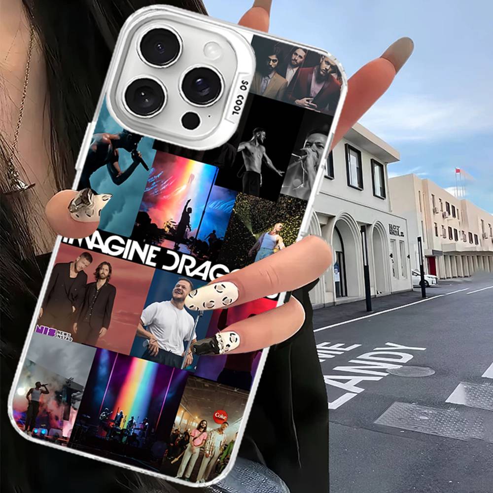 Imagine Dragons Band Phone Case For IPhone 17 16 15 14 13 12 11 Pro Max Plus Color Silver Cover