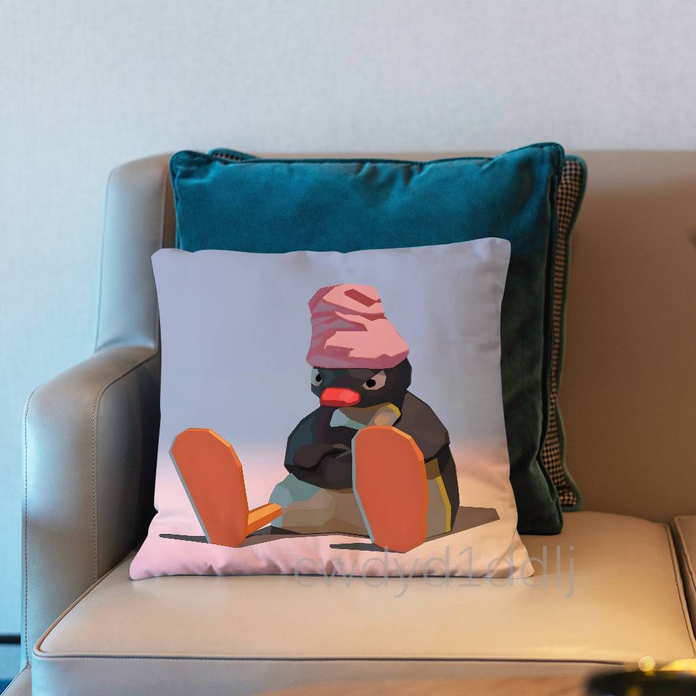 PPINGU Pingu Cute Pillow Case Cover Square Sofa With For Pattern Comfortable Cushion suitable Of Room