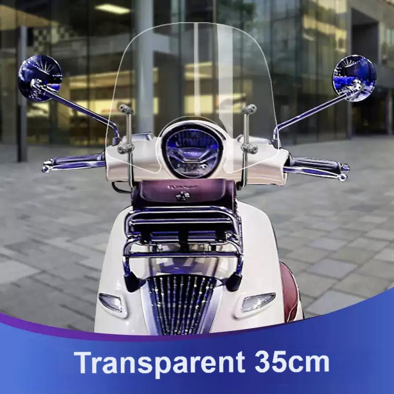 For Peugeot TT150 Django150 2022 Modified Windshield Heightened And Widened Protective Chest Windshield Deflector Accessories Transparent 35cm