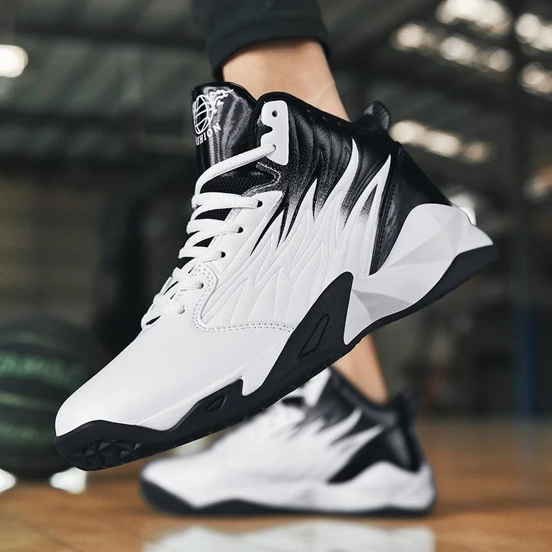 2024 New Retro Basketball Shoes for Men Lace-Up High Top Sneakers Basketball Breathable Women Basketball Shoes Outdoor Athletic